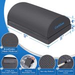 CushZone Foot Rest for Under Desk at Work Adjustable Foam for Office, Work, Gaming, Computer, Gift, Home Office Accessories Back & Hip Pain Relief (Grey) - Image 2